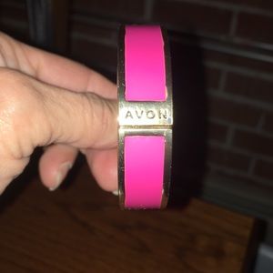 Avon Pink Enameled Hinge Bracelet